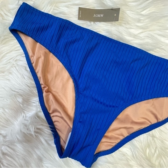 J Crew Blue Ribbed Bikini Bottoms XL - Picture 3 of 9